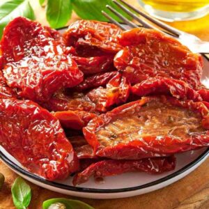 Tomates séchées marinées dans de l'huile